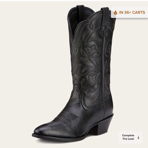 Ariat Black Leather Western Boots Womens